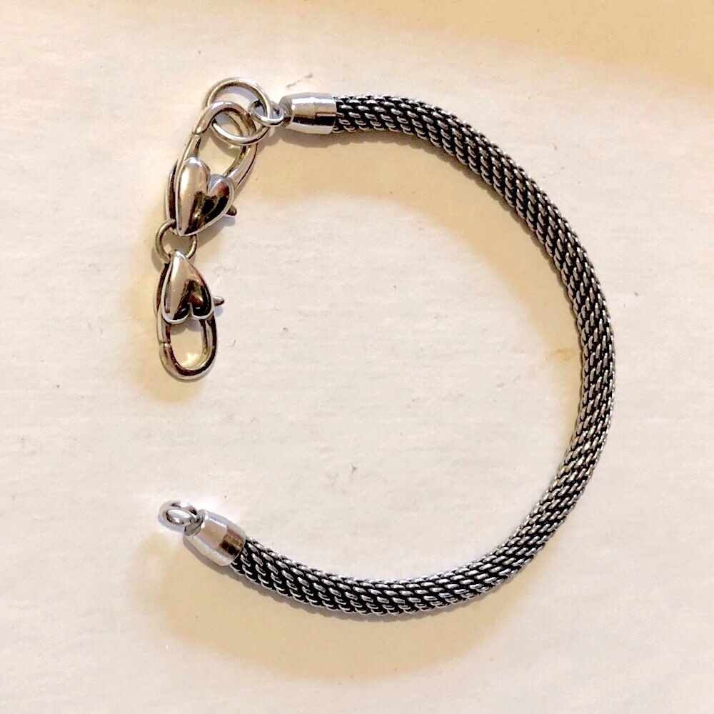 🆕Size! Brighton Beverly Glam bracelet Silver mesh Holds charms, beads, stoppers